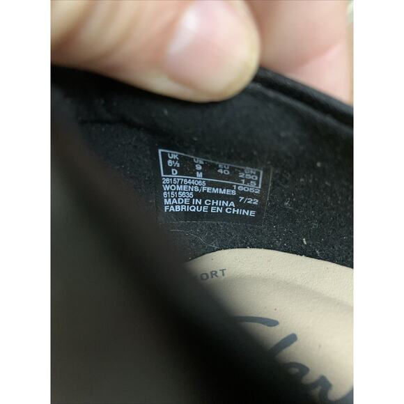 Clarks Adriel Black Platform Pumps Womens 8.5 New Slip On Heels - Picture 7 of 7